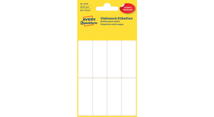 Etiket avery zweck 3079 50x19mm 48st
