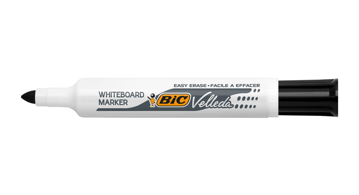 Viltstift bic 1711 whiteboard rond l zwart(9430311)