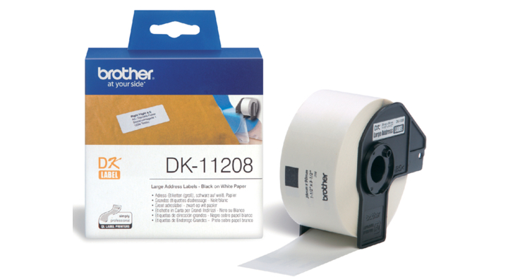 Etiket brother dk-11208 adres groot 38mmx90mm