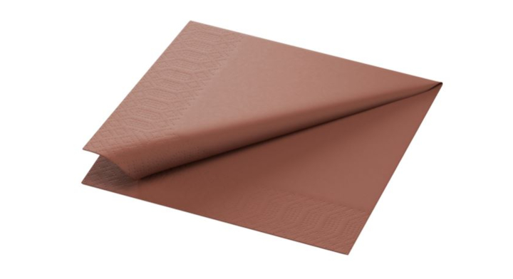 Duni Tissue, servet, 33x33 cm, 2-laags, Chestnut, 174088 (2000 stuks)