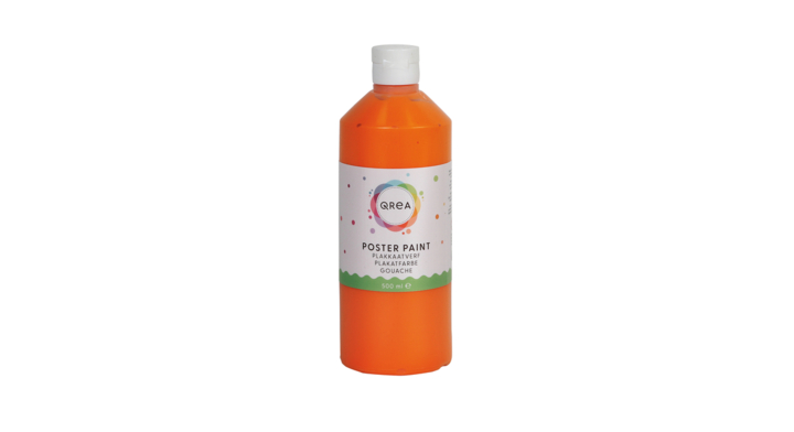 Plakkaatverf qrea oranje 500ml(47534)