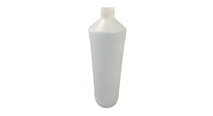 Fles, HDPE, semitransparant, natuur, 1 liter (608 stuks)
