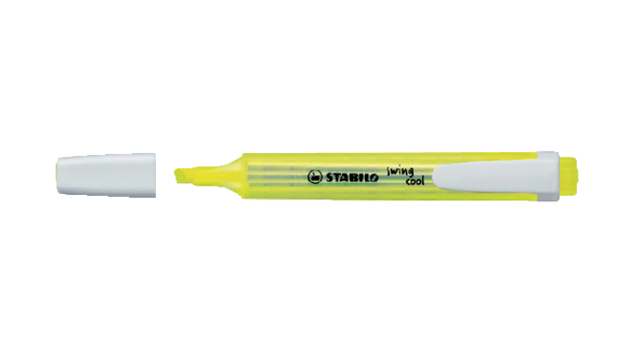 Markeerstift stabilo swing cool 1-4mm geel