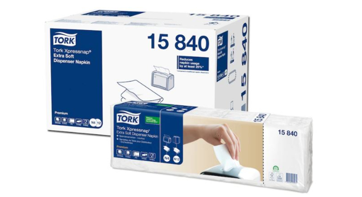 Tork Xpressnap® Premium, servet, 21.3x33 cm, 2-laags, N4, wit, 15840 (4000 stuks) 