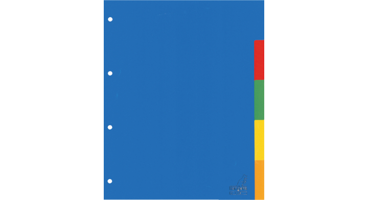Kangaro, PP tabbladen, 4-gaats, 5-delig, assorti (25 stuks)