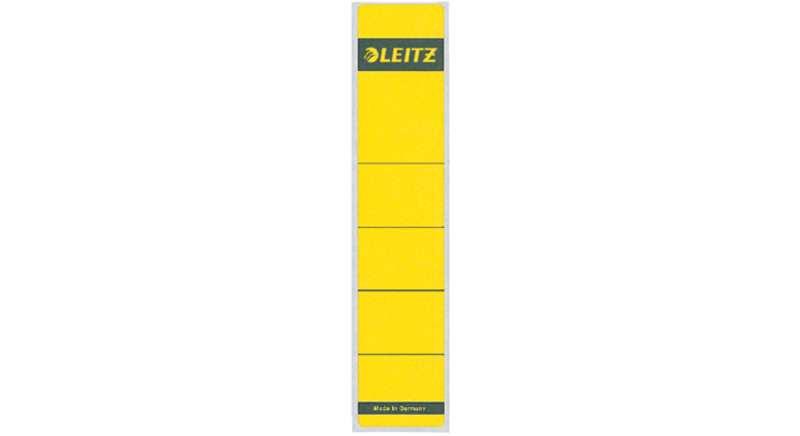 Rugetiket leitz 1643 38x190mm geel