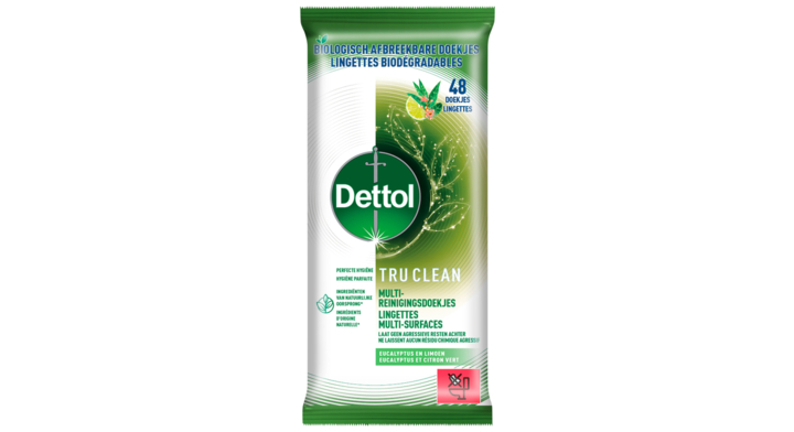 Reinigingsdoekjes dettol tc eucalyp en limoen 48st(3228789)