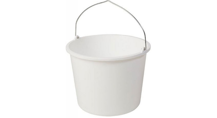 Ronde Bouwemmer | 12 Liter | Wit | VB 125000