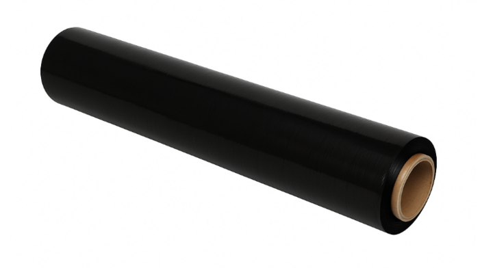 Wikkelfolie, 50cm x 300m, T23, zwart, handrol