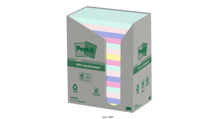 Memoblok 3m post-it 655 kringloop natuur tint