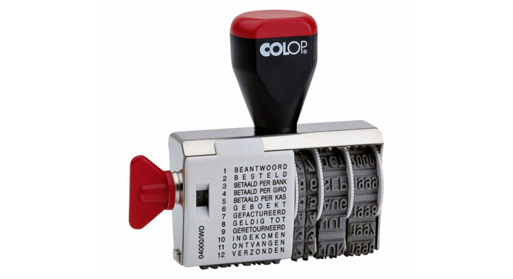 Woord-datumstempel colop 04000 12 teksten