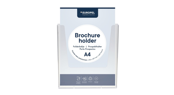 Folderhouder opus 2 wand a4 transparant(350077)
