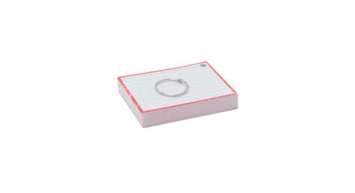 Flashcards a7 rood incl. clipring(376019)