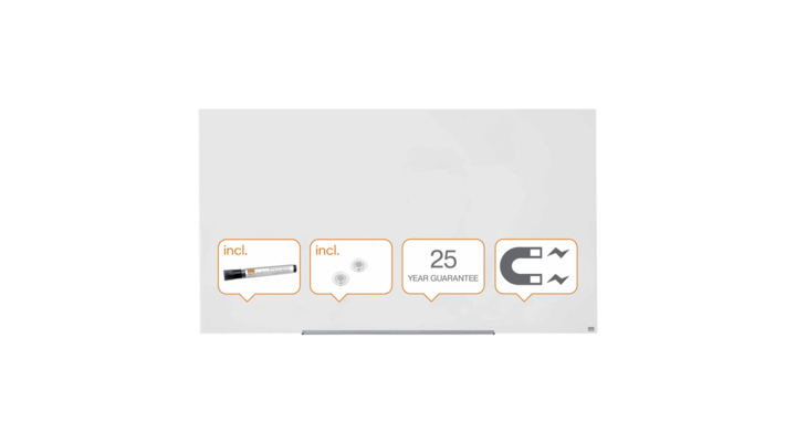 Glasbord nobo 1883x1053mm wit(1905178)