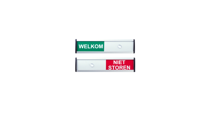 Infobord welkom/niet storen 125x30mm