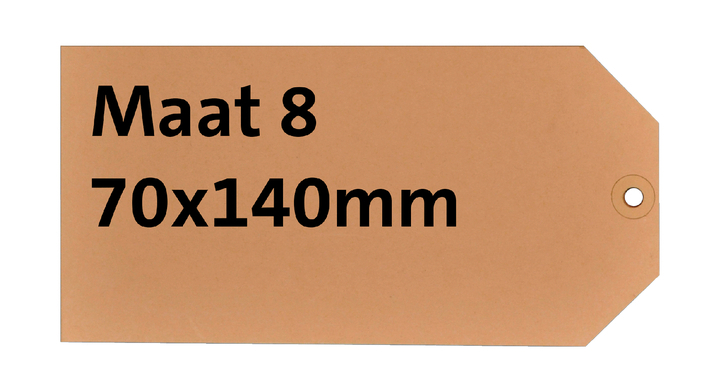 Label karton nr8 200gr 70x140mm chamois ds/1000