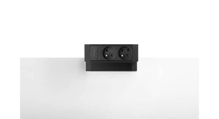 Filex, Power Desk Up 2.0, 2x 230V Frans, zwart