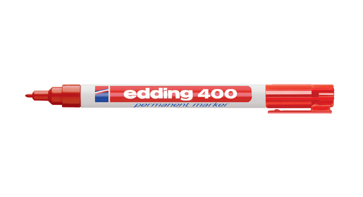 Viltstift edding 400 perm rond 1mm rood