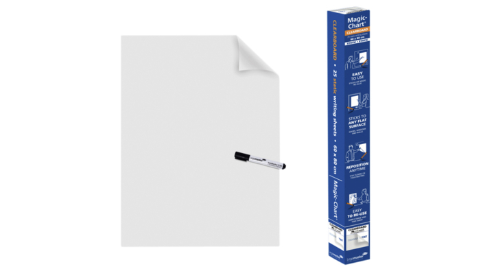 Magic-chart legamaster whiteboard 60x80cm transparant(7-1593