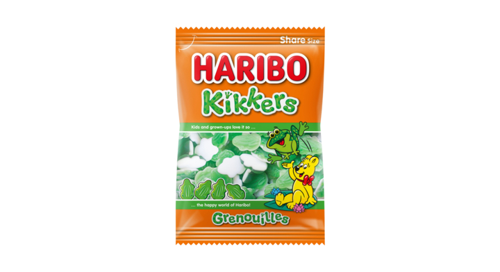 Snoep haribo kikkers zak 250gr(8hb204)