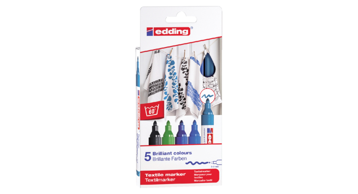 Viltstift edding 4500 textiel rond 2-3mm koel ass(4-4500-509