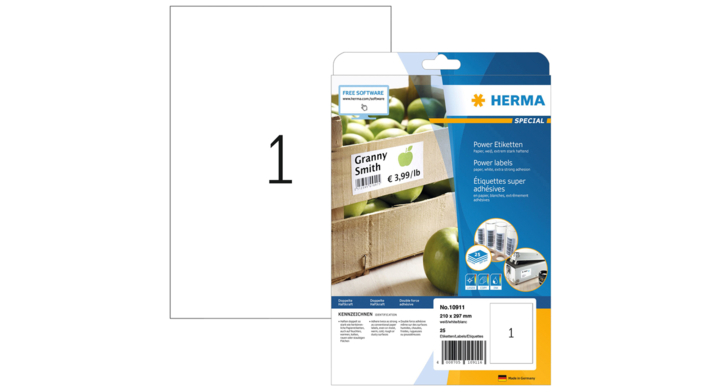 Etiket herma 10911 210x297mm 25st(10911)