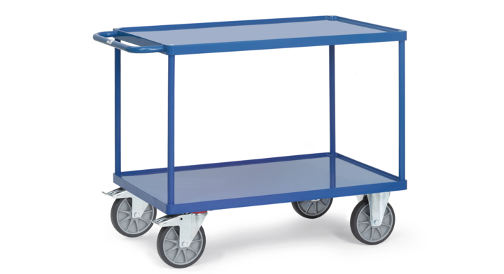 Stalen tafelwagen met rand, 1000x600mm Draagverm. 600kg