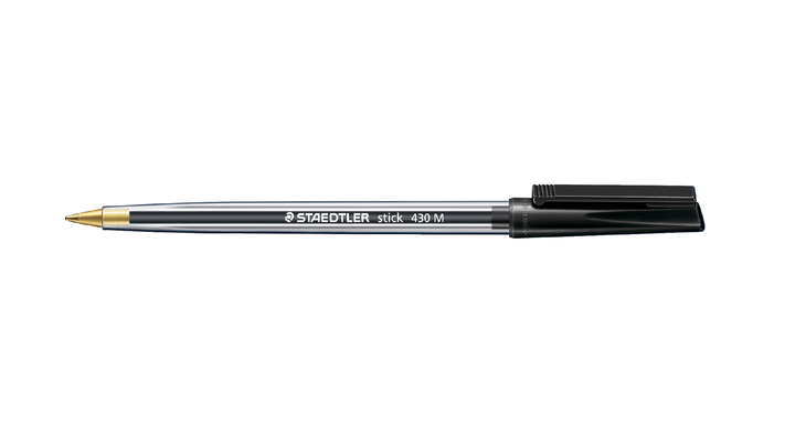 Balpen staedtler stick 430 medium zwart
