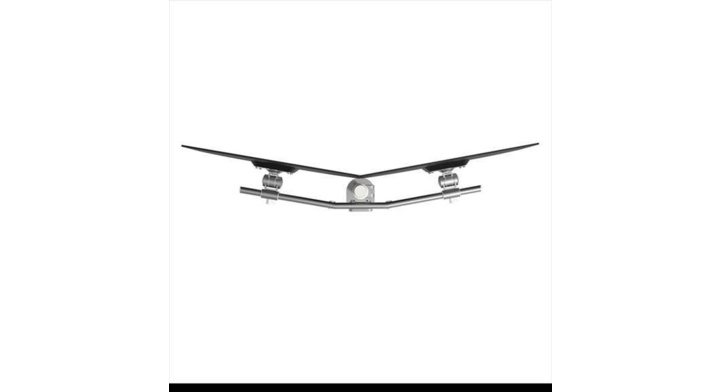 Viewmate monitorarm 64 dubbel zilver, crossbar in ds achter