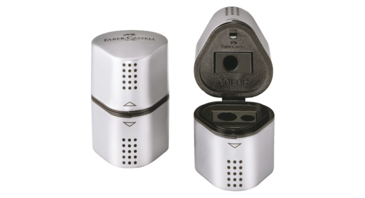Puntenslijper faber castel trio grip 2001 zilver(fc-183800)