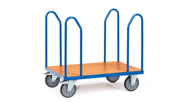 Platformwagen met 4 beugels, 1200x800mm Draagverm. 600kg