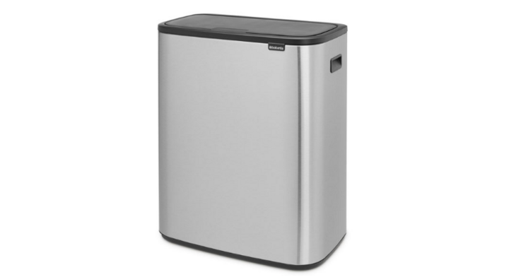Brabantia Touch, afvalbak, 2x30 liter, mat RVS, VB 221422