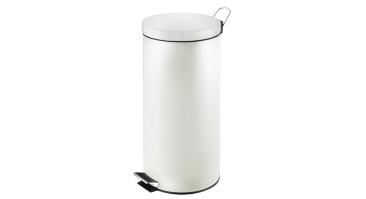 Pedaalemmer met binnenemmer, 30 liter, wit, VB 222230
