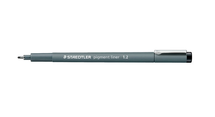 Fineliner staedtler pigment 308 1.2mm zwart(308 12-9)