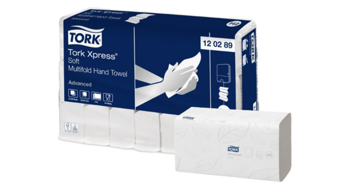 Tork Advanced | Interfold Papieren Handdoekjes | 25,5x21,2cm | 2-Laags | H2 | Wit | 120289 (3.780 stuks)