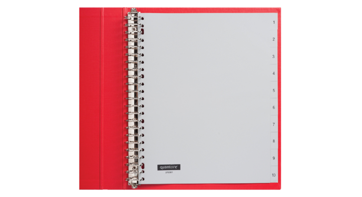 Tabblad quantore a4 23r pp 1-10 extra breed grijs(26766)