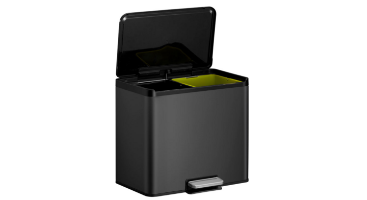 Essential EKO, pedaalemmer, 2x15 liter, zwart, VB 822844