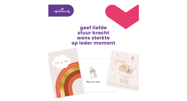 Wenskaart hallmark navulset geboorte dochter 6 st(30181765)