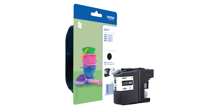 Brother LC-221, inktcartridge, zwart, LC221BK