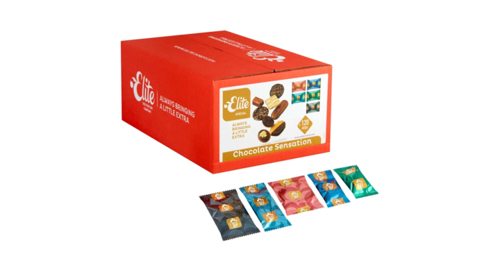 Koekmix, 120 stuks, elite chocolate sensation assorti, 60101364 (1 doos)
