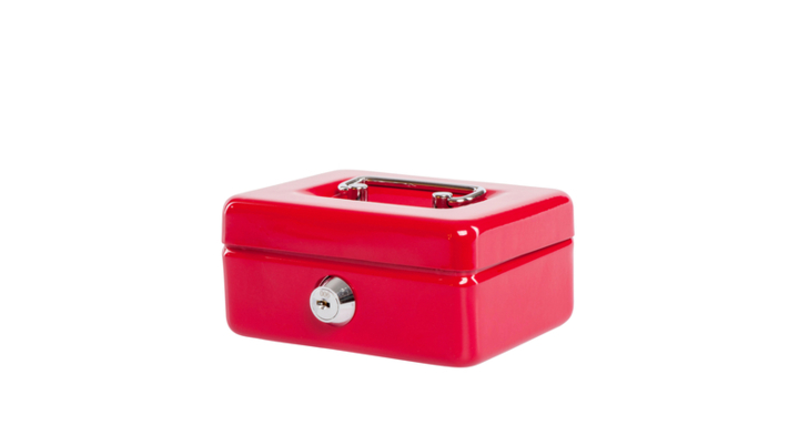 Geldkist maul 125x95x60mm spaargleuf rood(5603025)