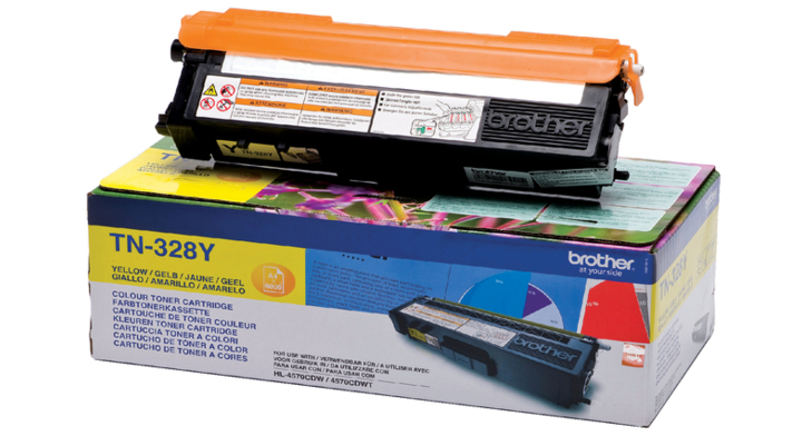Toner brother tn-328y geel 6k(tn-328y)