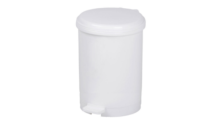 Kunststof pedaalemmer, 40 liter, wit, VB 001824