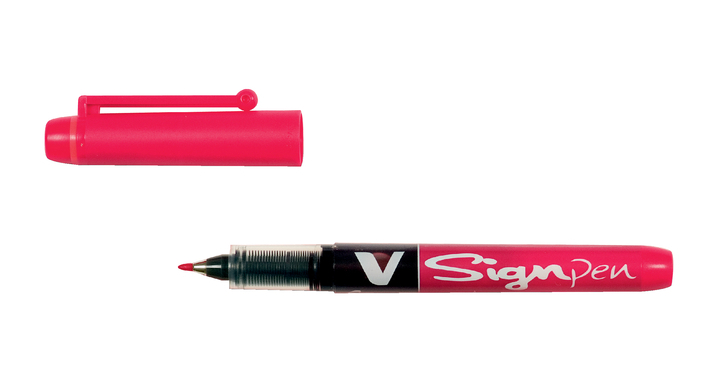 Viltstift pilot v sign rond 0.6mm rood