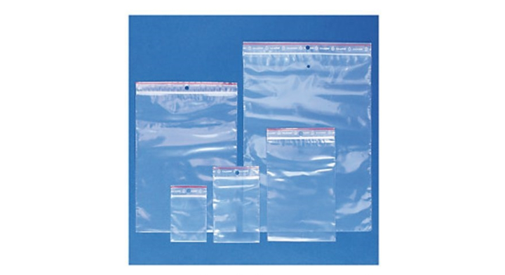Verpakkingszak budget hersluitbaar 50my 80x125mm  100st