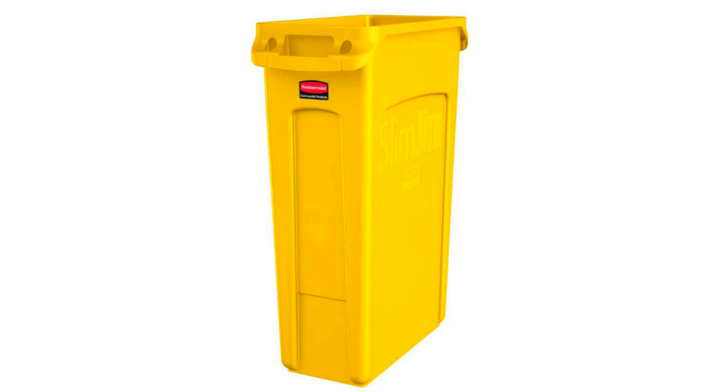 Rubbermaid Slim Jim, afvalbak, 87 liter, geel, VB 227963