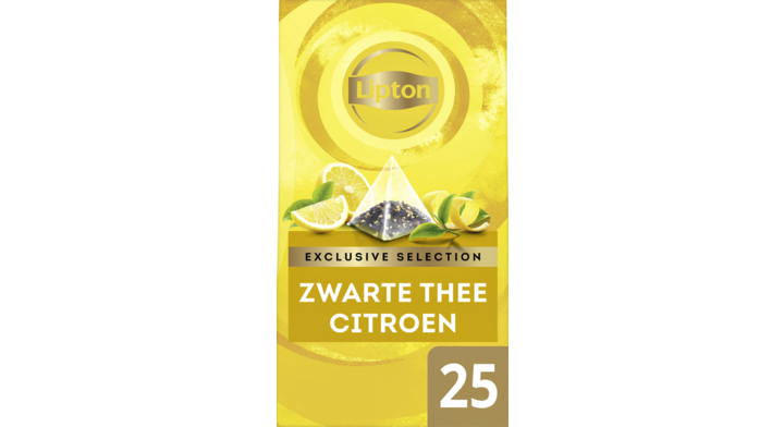 Lipton Exclusive Selection, zwarte thee, 2 gram, citroen (25 stuks)