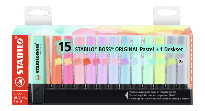 Markeerstift stabilo boss 7015-02-5 desk pastel ass(7015-02-