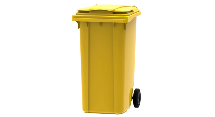 Rolcontainer, 240 liter, geel, VB 240000