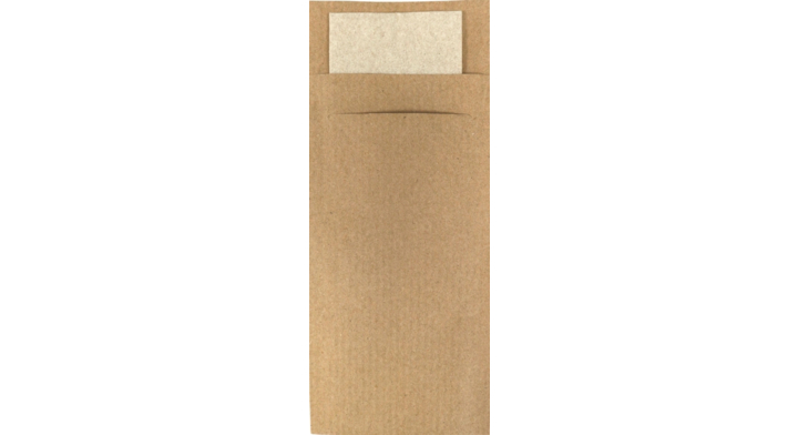 Bestekzakje iezzy 190x85mm kraft(132.1027)